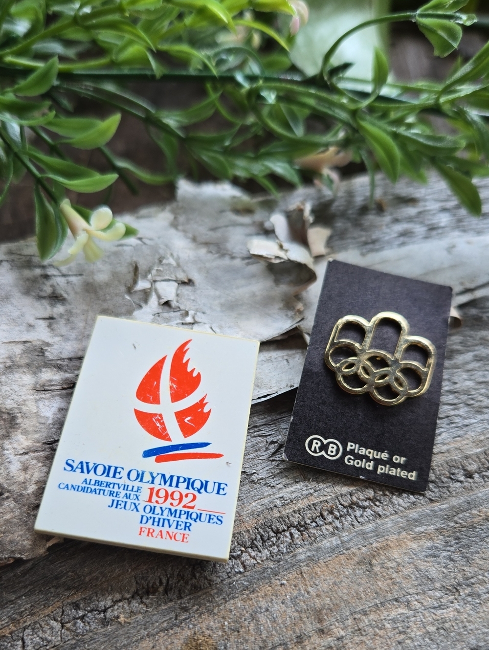 Vintage. Collector. Savoie Olympique 1992 Pin & Olympic Rings Gold Pin